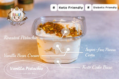 [KETO & DIABETIC, 0 Sugar] Vanilla Pistachio Fresh Cream Box - 16 Oz - Cake - Dessert - Birthday - Event -The Place Toronto