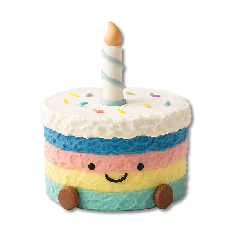 Plush Style Rainbow Birthday Cake