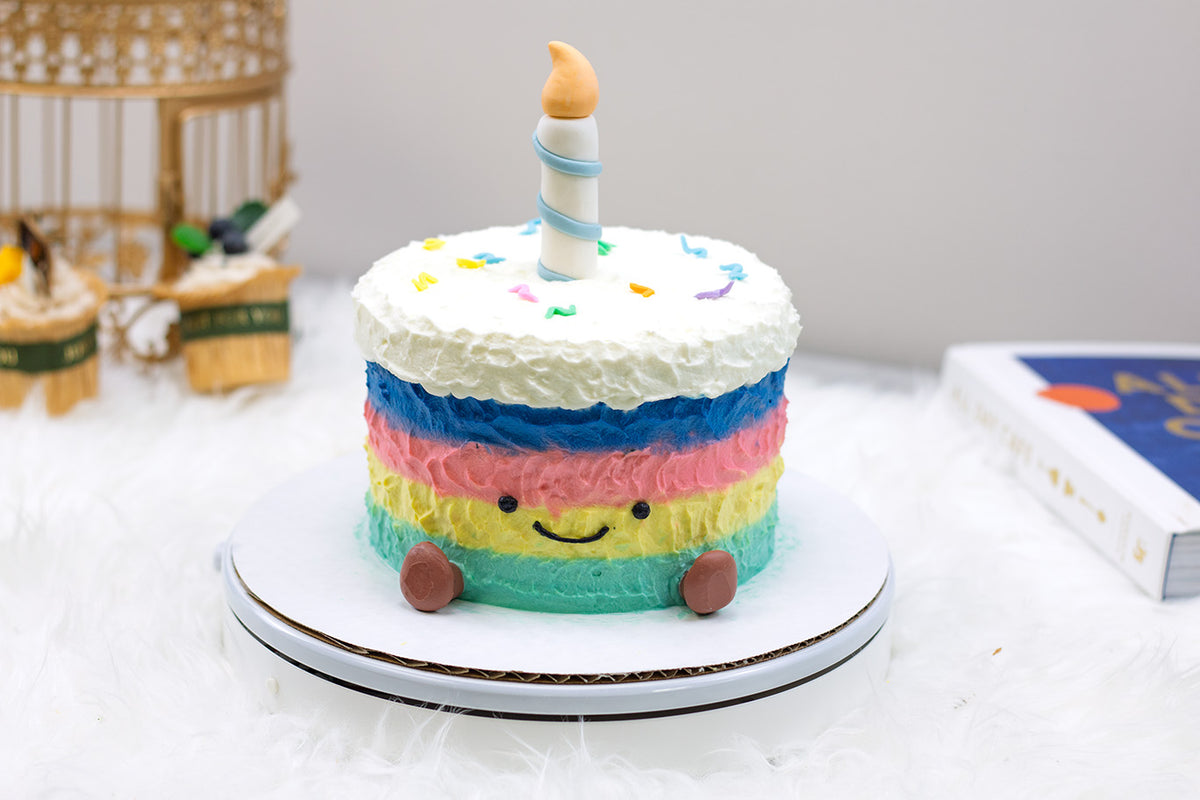 *Express* Plush Style Rainbow Birthday Cake