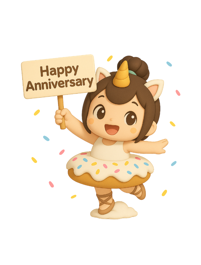 Anniversary greeting card, front