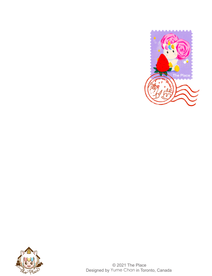 Greeting card, back — where your message is handwritten