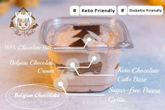 [KETO & DIABETIC, 0 Sugar] Chocolate Fresh Cream Box - 16 Oz - Cake - Dessert - Birthday - Event -The Place Toronto