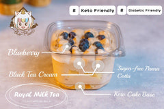 [KETO & DIABETIC, 0 Sugar] Milk Tea Fresh Cream Box - 16 Oz - Cake - Dessert - Birthday - Event -The Place Toronto