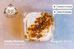 [KETO & DIABETIC, 0 Sugar] Vanilla Pistachio Fresh Cream Box - 16 Oz - Cake - Dessert - Birthday - Event -The Place Toronto