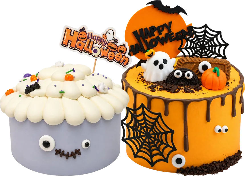 Lil' Frankie and Boo-tiful Night Halloween cakes