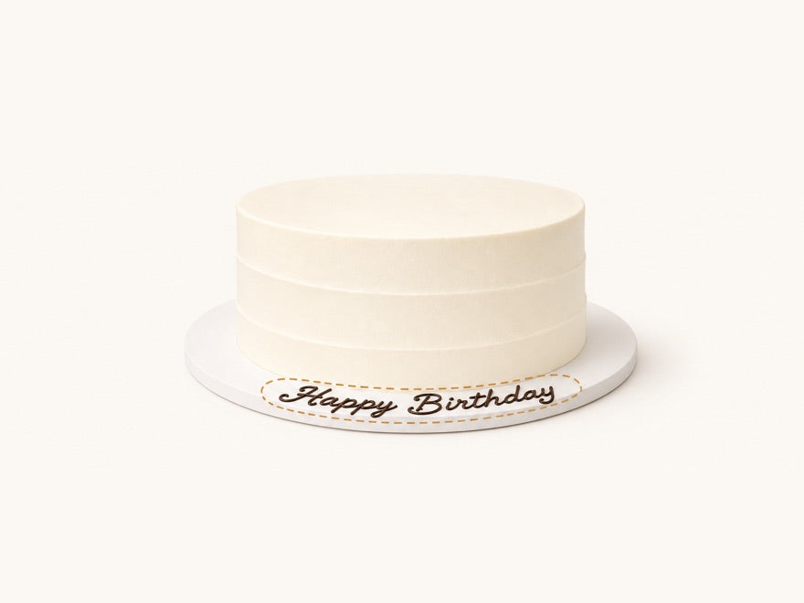 Illustration of the approximate writing area on the front of the cake board